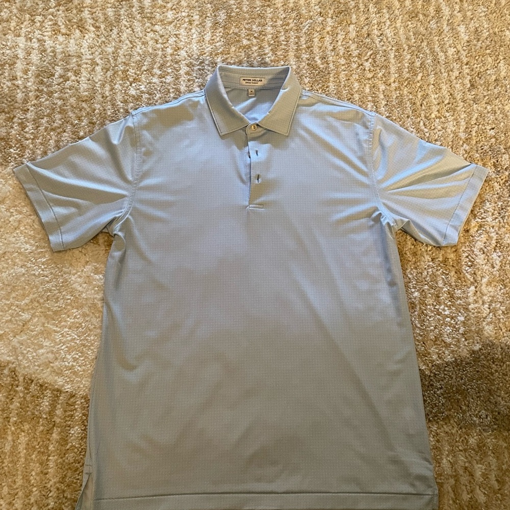 Peter Millar Blue Polo Shirt Classic Style